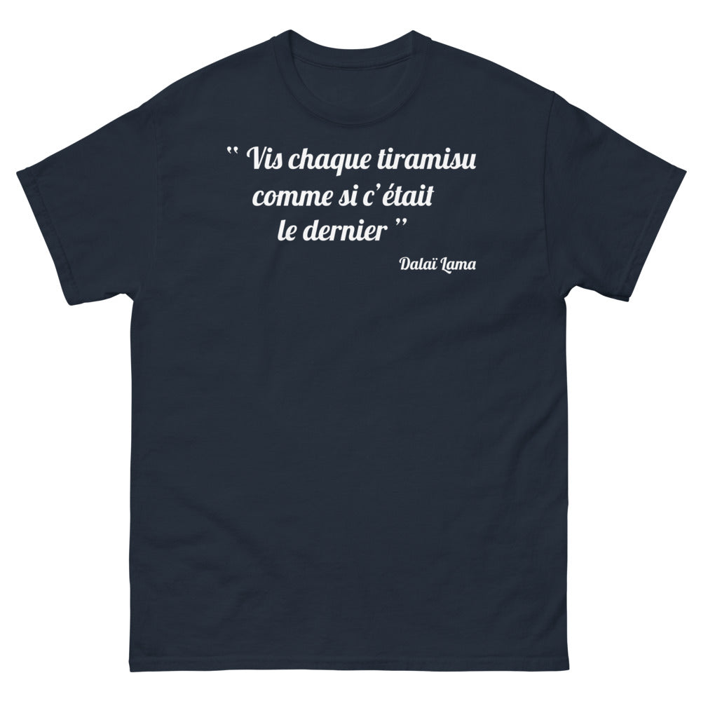 T-shirt Tiramisu marine - Vis chaque tiramisu comme si c'était le dernier