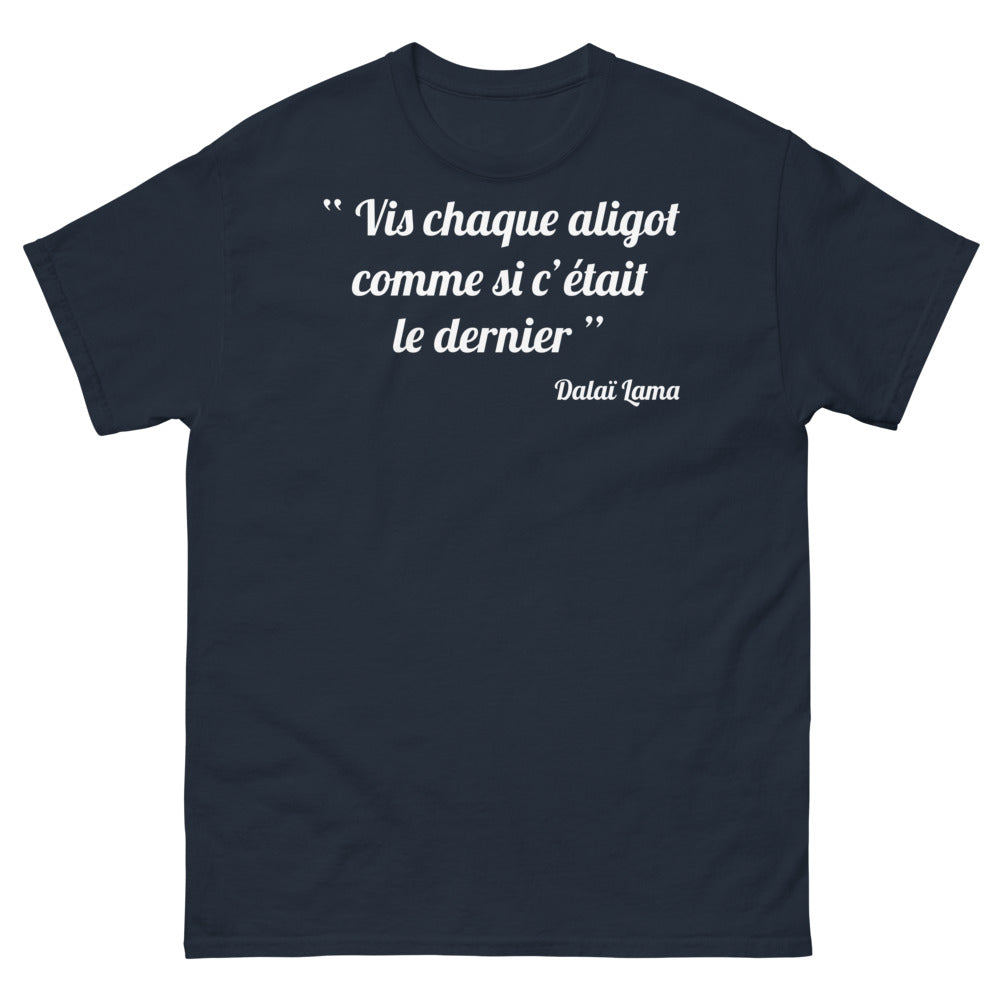 T-shirt Auvergne marine - Vis chaque aligot comme si c'était le dernier