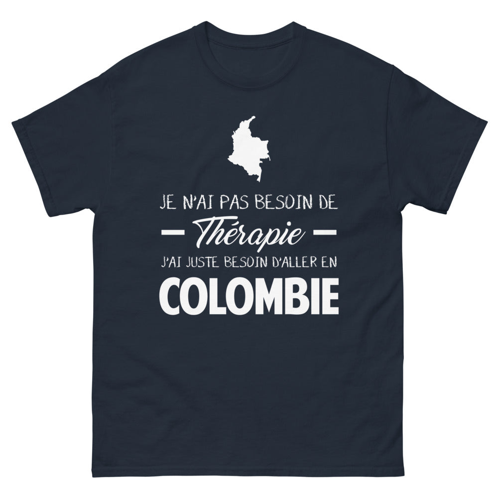 T-shirt Colombie marine - Pas besoin de thérapie, juste aller