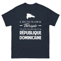 Thumbnail for T-shirt République Dominicaine marine - Je n'ai pas besoin de thérapie
