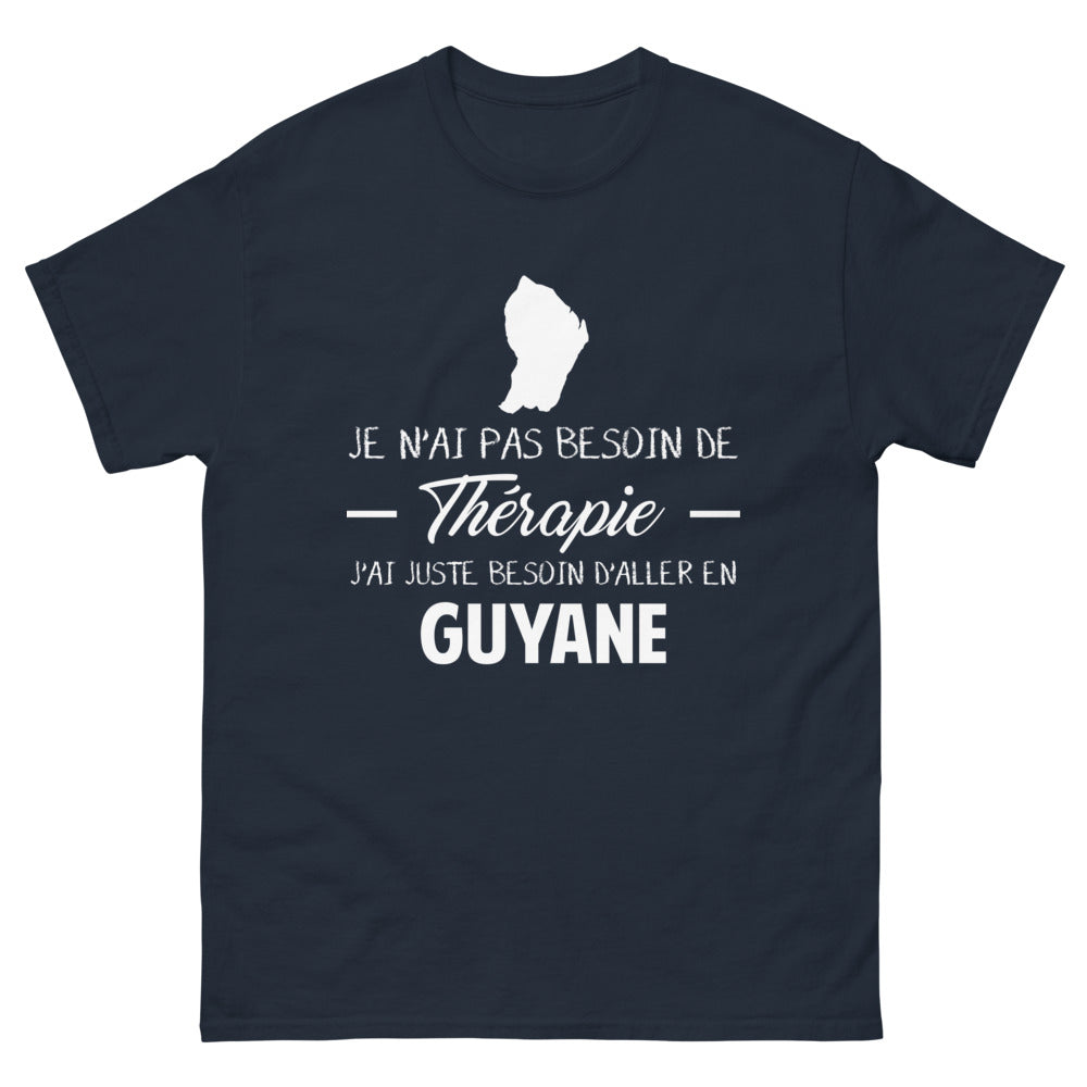 T-shirt Guyane marine - Je n'ai pas besoin de thérapie