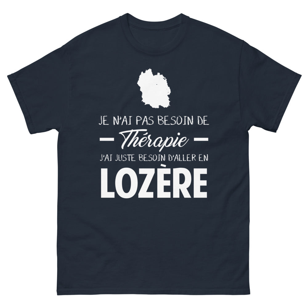 T-shirt Lozère marine - Je n'ai pas besoin de thérapie