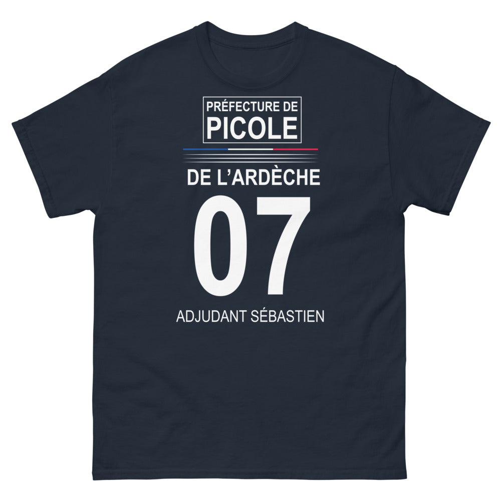 T-shirt Ardèche marine - Préfecture de Picole et Adjudant Sébastien