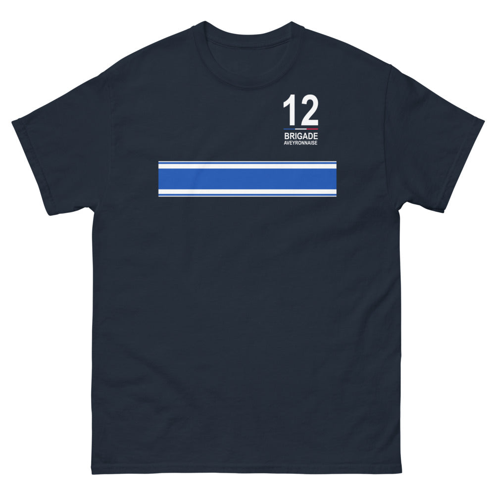 T-shirt Aveyron marine - Brigade Aveyronnaise design sombre