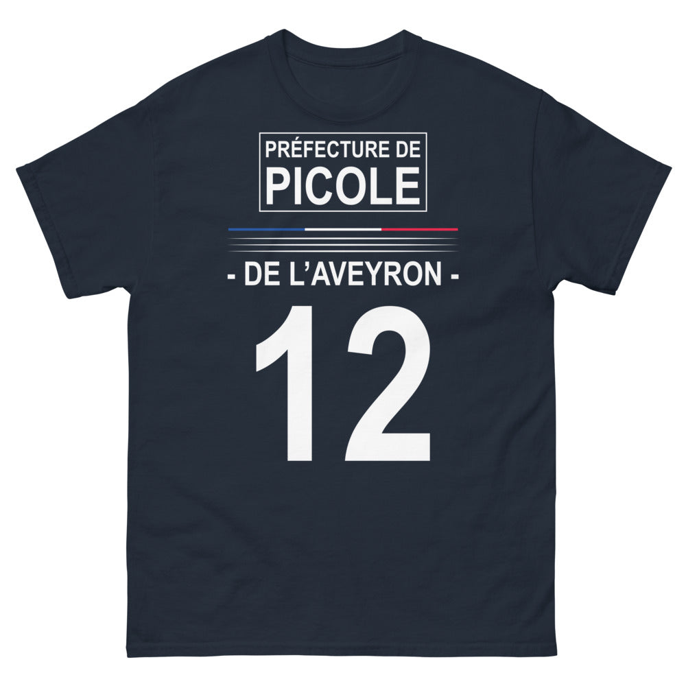 T-shirt Aveyron marine - Préfecture de Picol avec humour