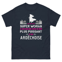 Thumbnail for T-shirt Ardéchoise marine - Bien plus puissant qu'une super-woman