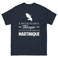 Thumbnail for T-shirt Martinique marine - Pas de thérapie nécessaire