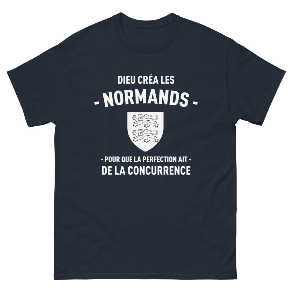 T-shirt Normandie marine - Dieu créa les Normands pour la concurrence