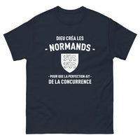 Thumbnail for T-shirt Normandie marine - Dieu créa les Normands pour la concurrence