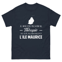 Thumbnail for T-shirt Île Maurice marine - Je n'ai pas besoin de thérapie