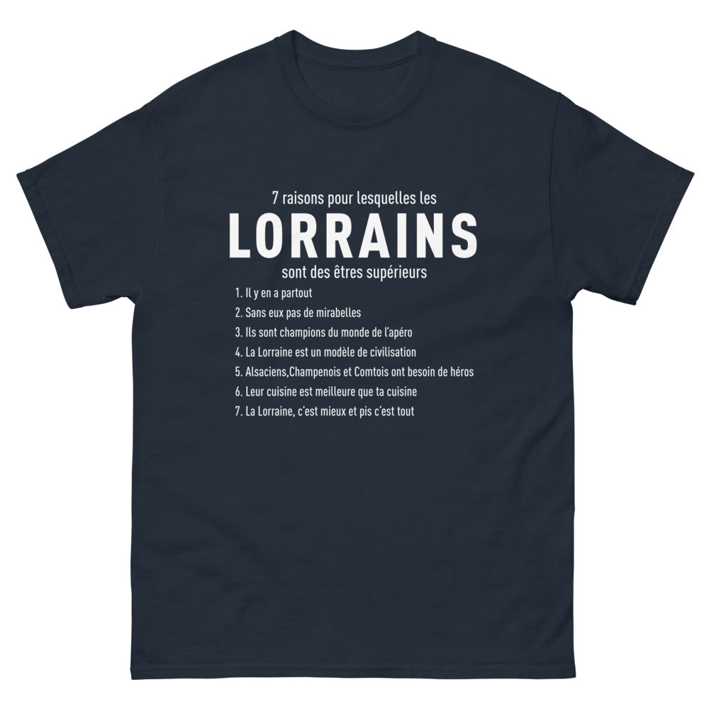 T-shirt Lorraine marine - Êtres Supérieurs en 7 Points