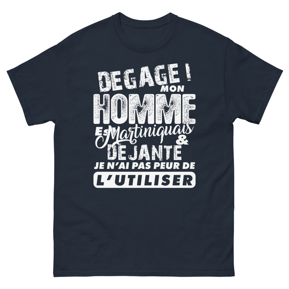 T-shirt Martinique marine - Dégage, mon homme est Martiniquais