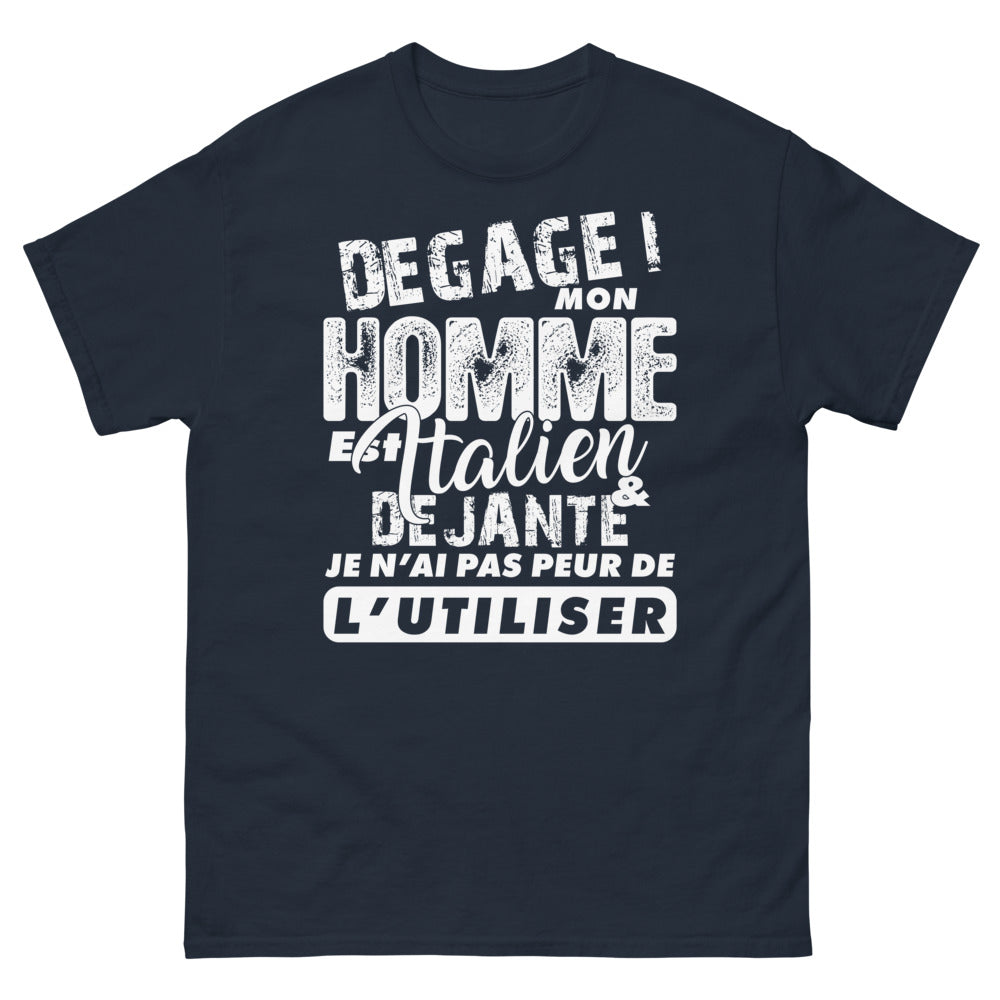 T-shirt Italien noir dos - Dégaine mon homme, il est italien
