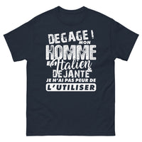 Thumbnail for T-shirt Italien noir dos - Dégaine mon homme, il est italien