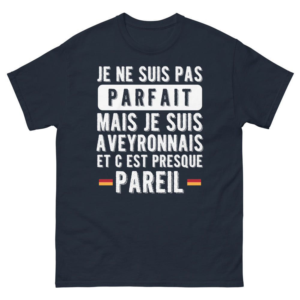 T-shirt Aveyron marine - Je ne suis pas parfait, mais Aveyronnais
