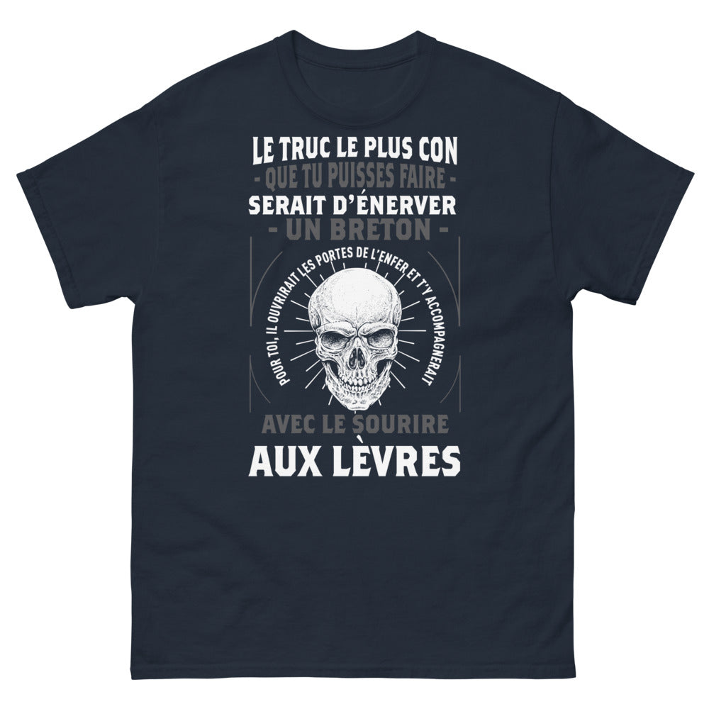T-shirt Bretagne marine - Le défi d'un sourire diabolique