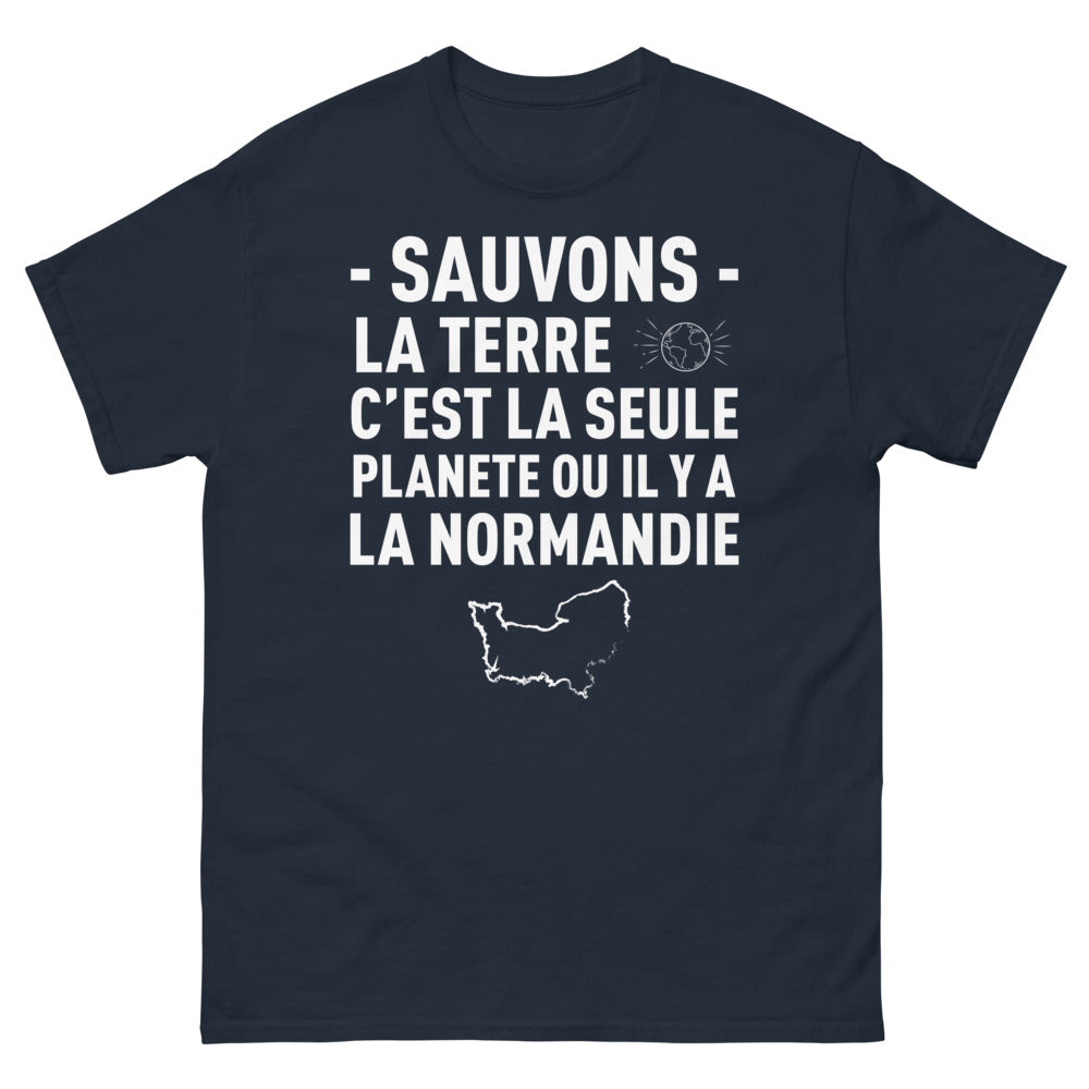T-shirt Normandie marine - Sauvons la Terre : amour pour la région
