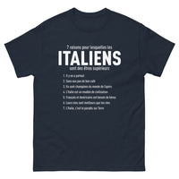 Thumbnail for T-shirt Italie bleu marine - 7 raisons d'aimer les Italiens