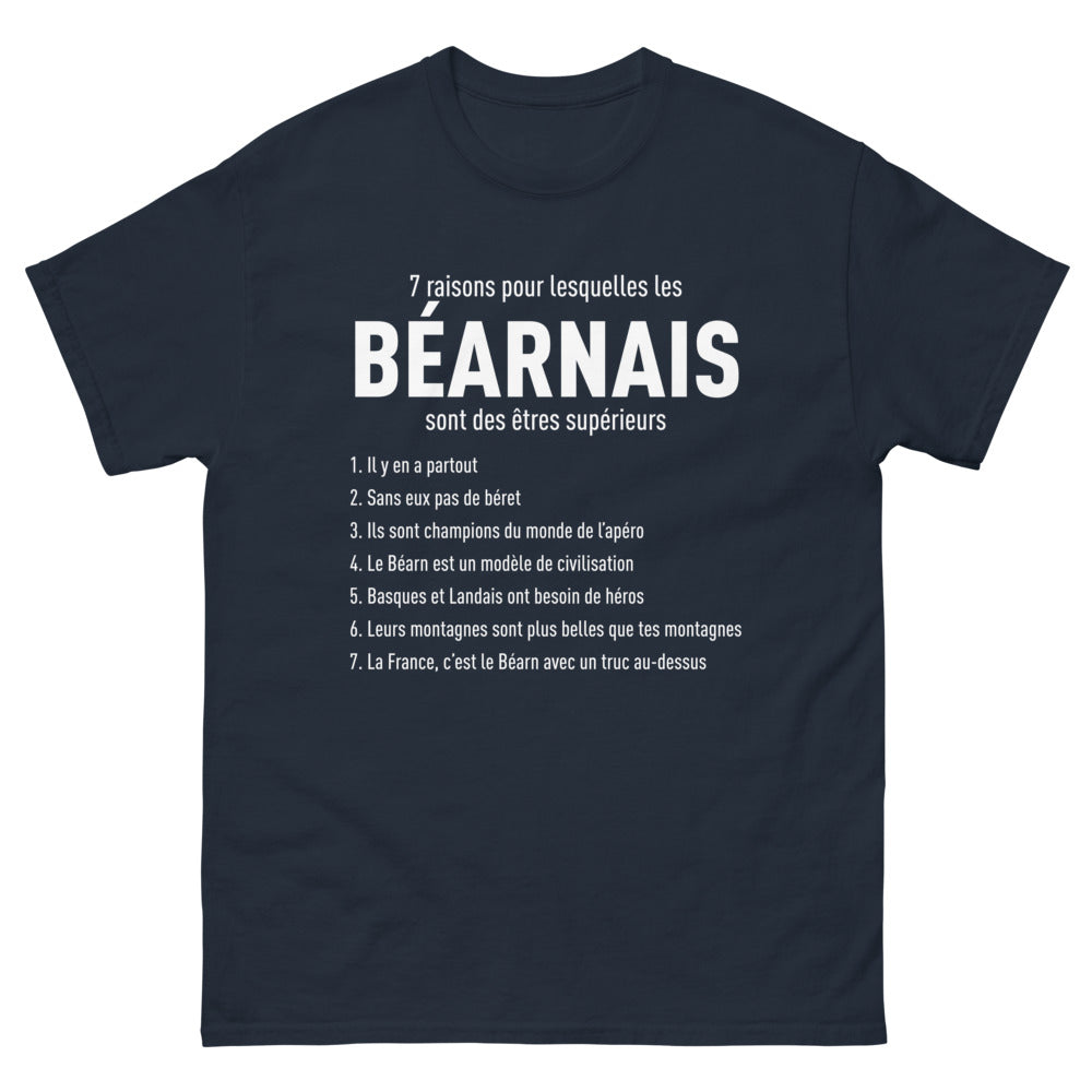 T-shirt Béarnais marine - 7 raisons de leur supériorité