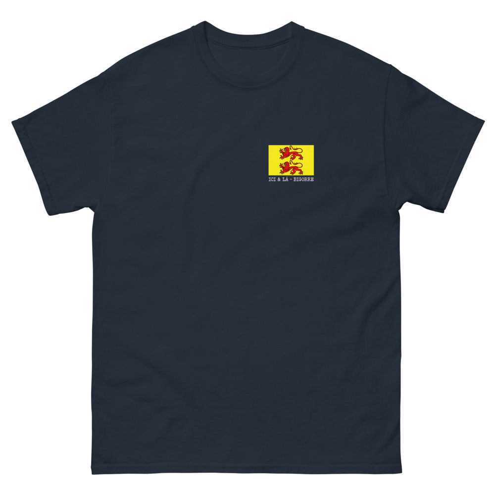 T-shirt Bigorre marine - Fierté et nostalgie des Hautes-Pyrénées