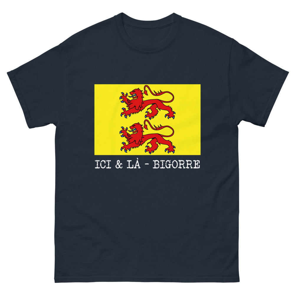T-shirt Bigorre marine - design sombre et mystérieux