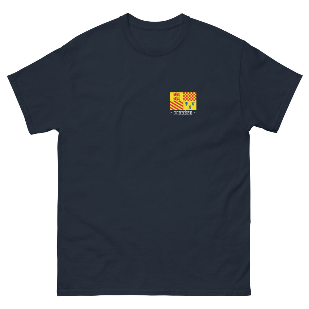 T-shirt Corrézien marine - Fierté des origines avec humour