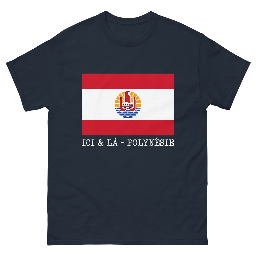 T-shirt Polynésie française marine - amour pour les îles