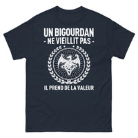 Thumbnail for T-shirt Bigourdan marine - Un Bigourdan ne vieillit pas