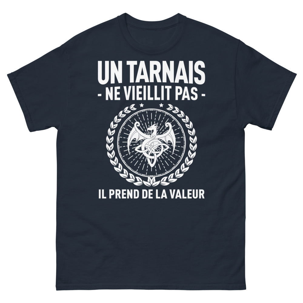 T-shirt Tarn noir dos - Un Tarnais ne vieillit pas