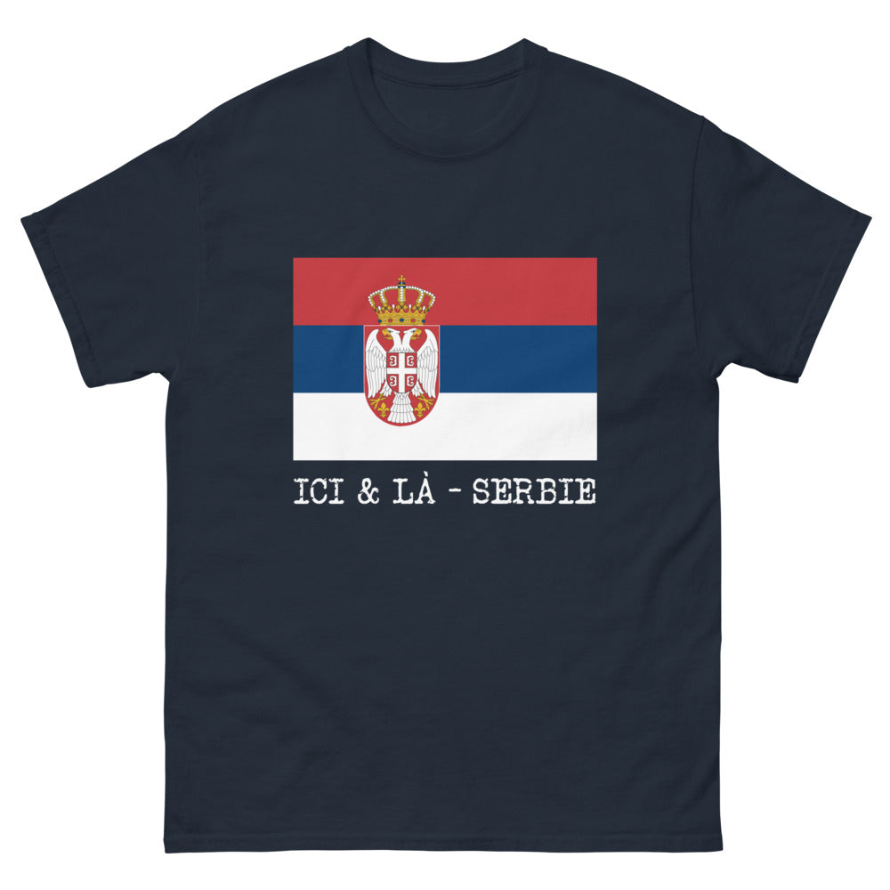T-shirt Serbie marine - clin d'œil à vos racines