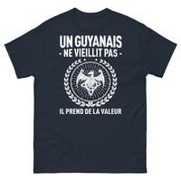 Thumbnail for T-shirt Guyanais marine - Ne vieillit pas, prend de la valeur