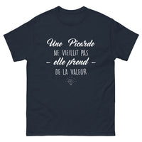 Thumbnail for T-shirt Picard marine - Une picarde ne vieillit pas, elle prend de la valeur