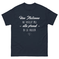 Thumbnail for T-shirt Italie marine - Une Italienne ne Vieillit pas
