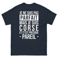 Thumbnail for T-shirt Corse marine - Je ne suis pas parfait mais je suis Corse
