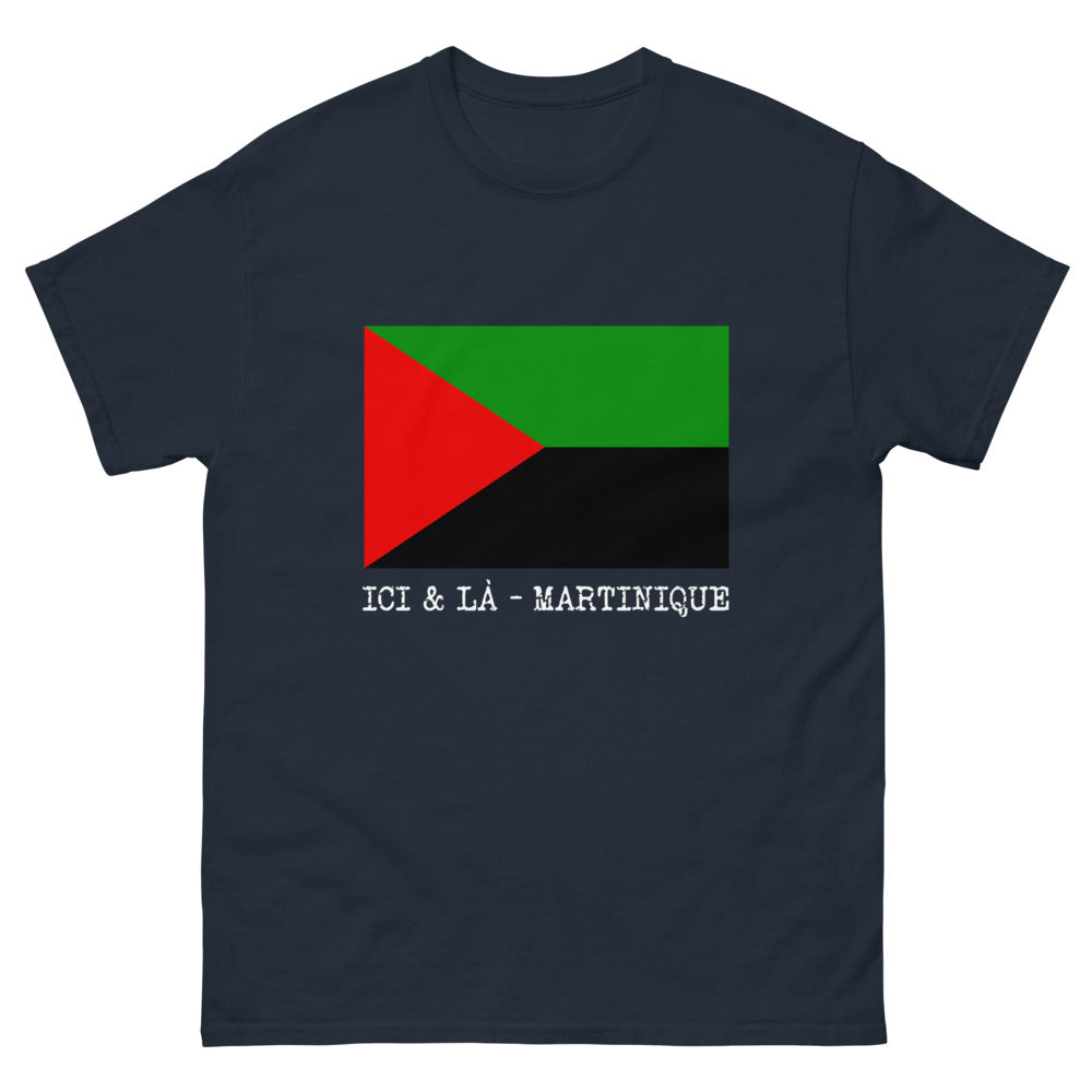 T-shirt Martinique marine - célébration de l'île aux fleurs