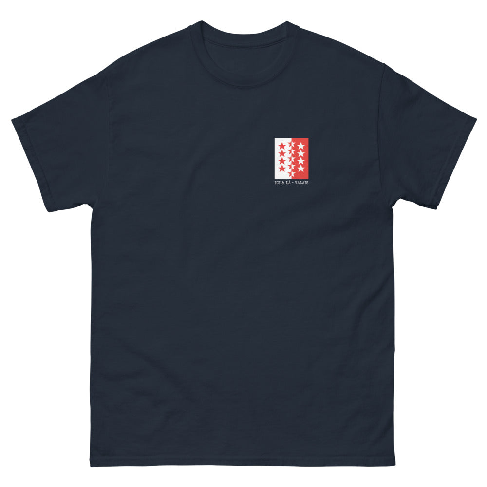 T-shirt Valais marine - Fierté locale et humour alpin
