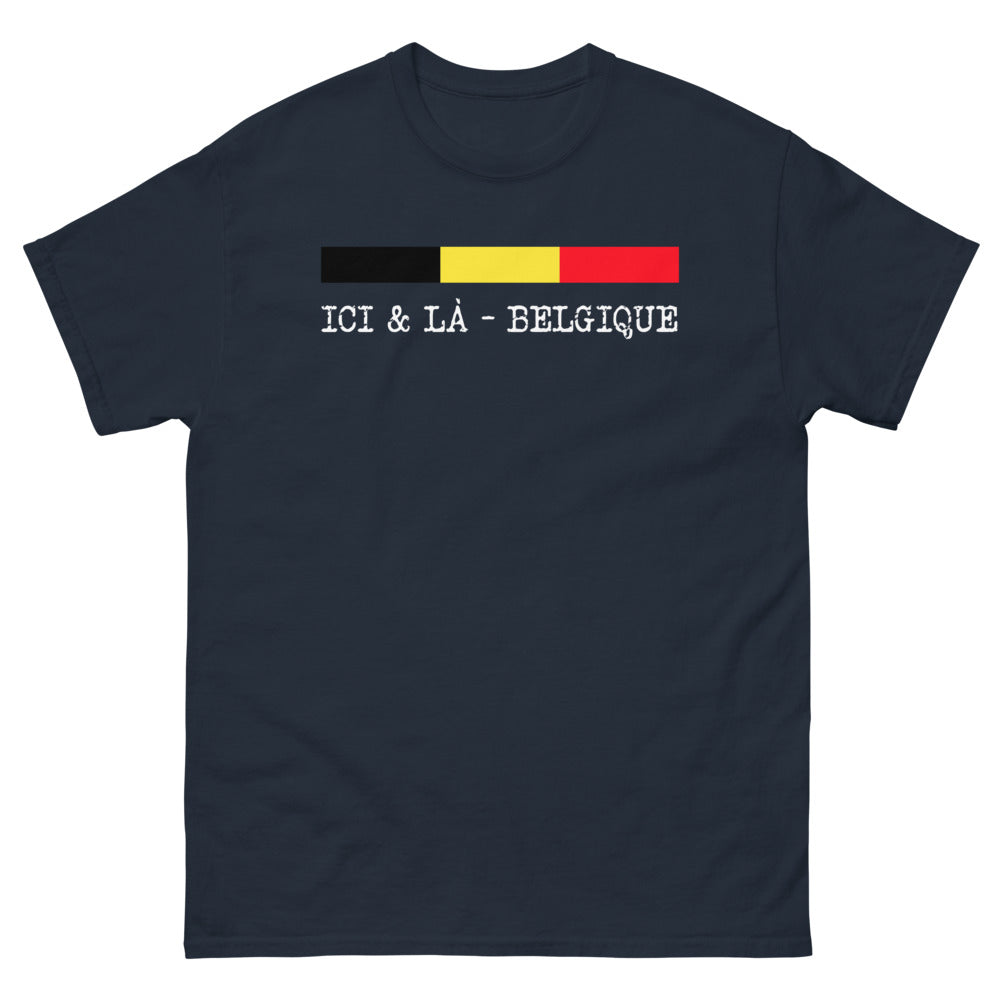 T-shirt Belgique noir dos - Ici & Là Belgique, élégant et chocolaté