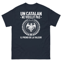 Thumbnail for T-shirt Catalogne marine - Un Catalan ne vieillit pas
