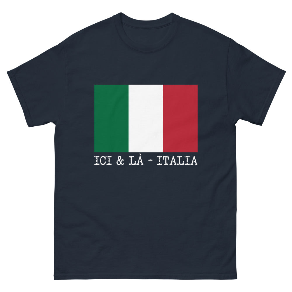 T-shirt Italie marine - élégance italienne et humour local