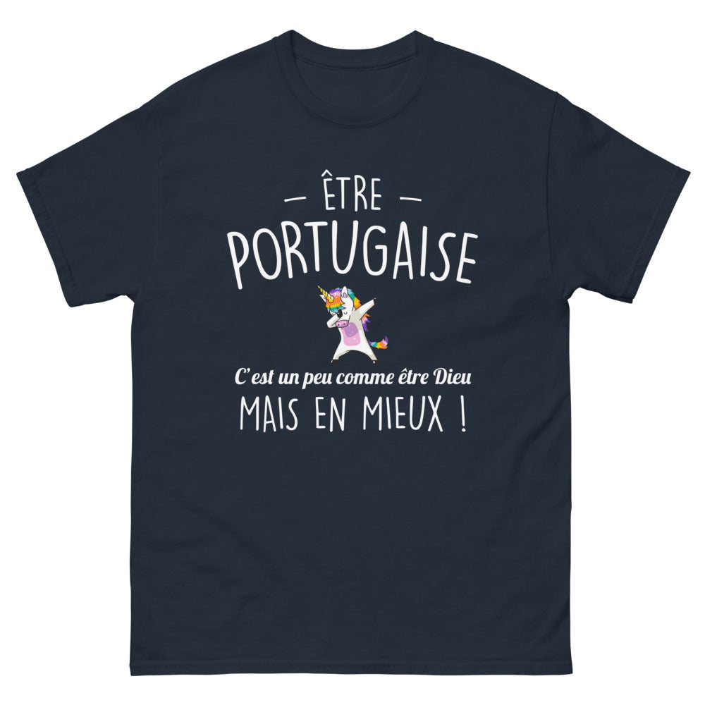 T-shirt Portugal marine - Être portugaise, c'est un art de vivre