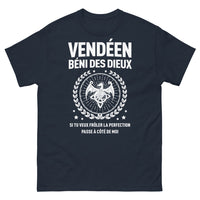 Thumbnail for T-shirt Vendéen marine - Béni des dieux, un clin d'œil humoristique