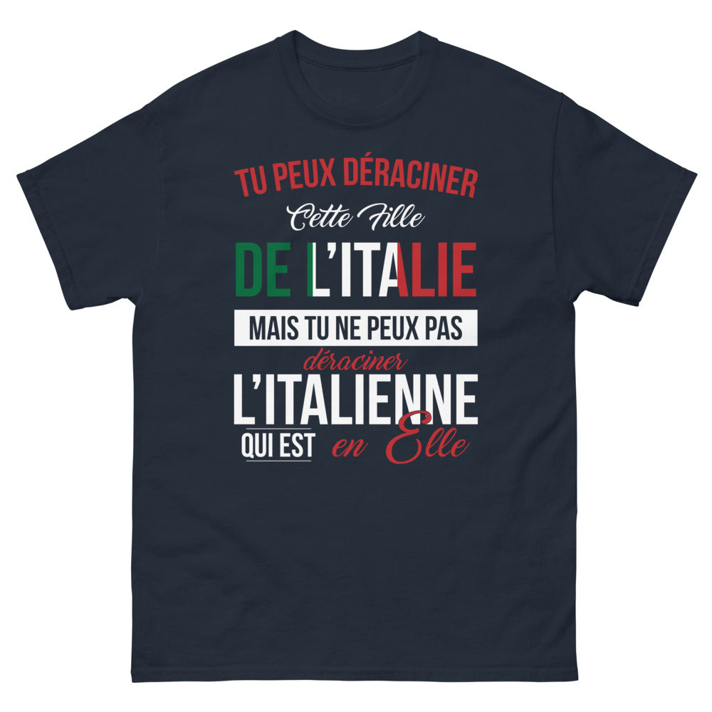 T-shirt Italie marine - Tu peux déraciner cette fille de l'Italie