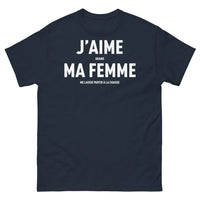 Thumbnail for T-shirt Chasseurs Heureux marine - J'aime quand ma femme me laisse partir