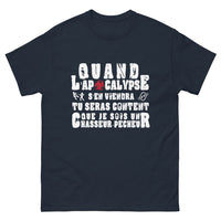 Thumbnail for T-shirt humour chasseur-pêcheur marine - prêt pour l'apocalypse