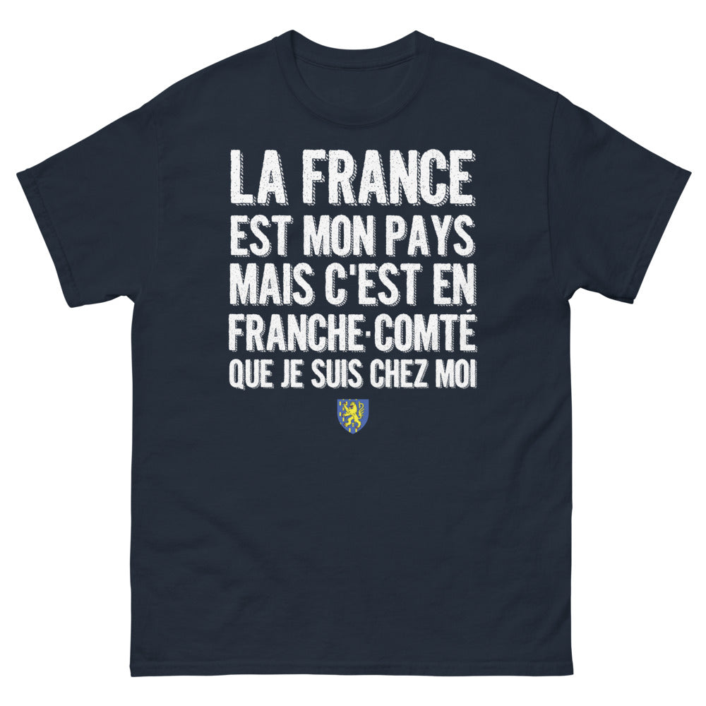T-shirt Franche-Comté marine - La France est mon pays