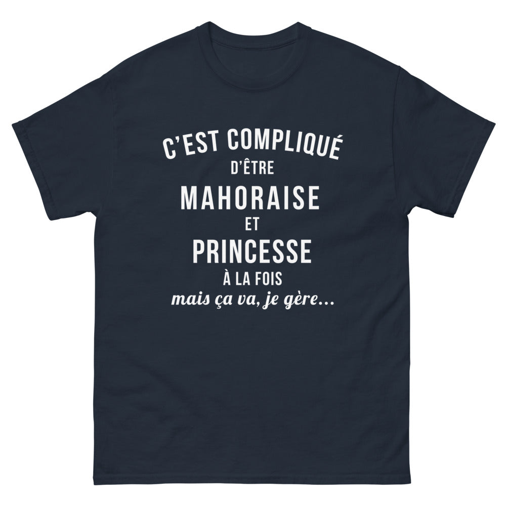 T-shirt Mahoraise marine - C'est compliqué d'être princesse