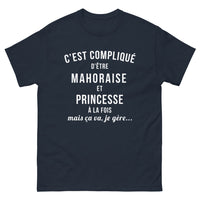 Thumbnail for T-shirt Mahoraise marine - C'est compliqué d'être princesse