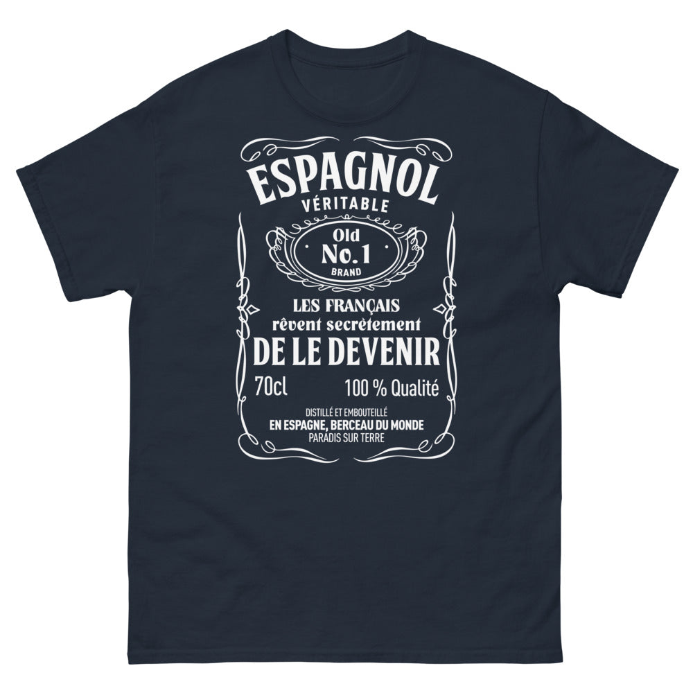 T-shirt Espagne marine - Pour ceux qui rêvent de devenir le N°1