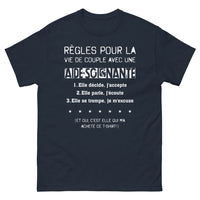 Thumbnail for T-shirt Aide-Soignante marine - Les règles de vie humoristiques