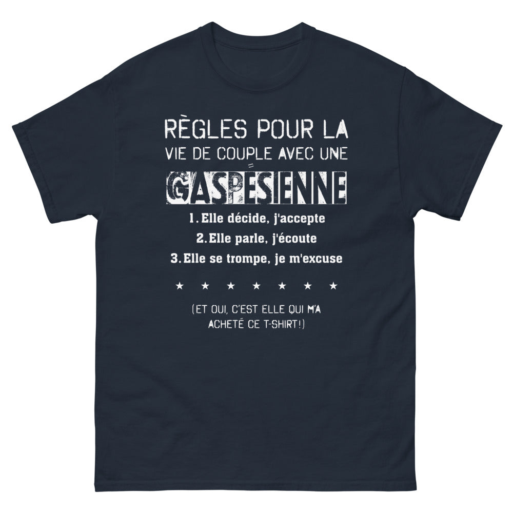 T-shirt Gaspésie marine - Quand une Gaspésienne décide